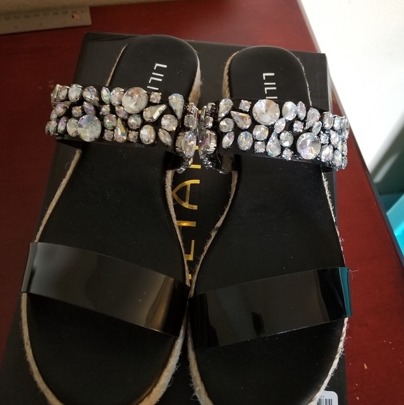 platform jeweled sandals